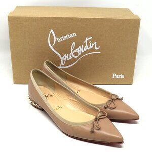 Christian louboutin hall flat nappa version nude